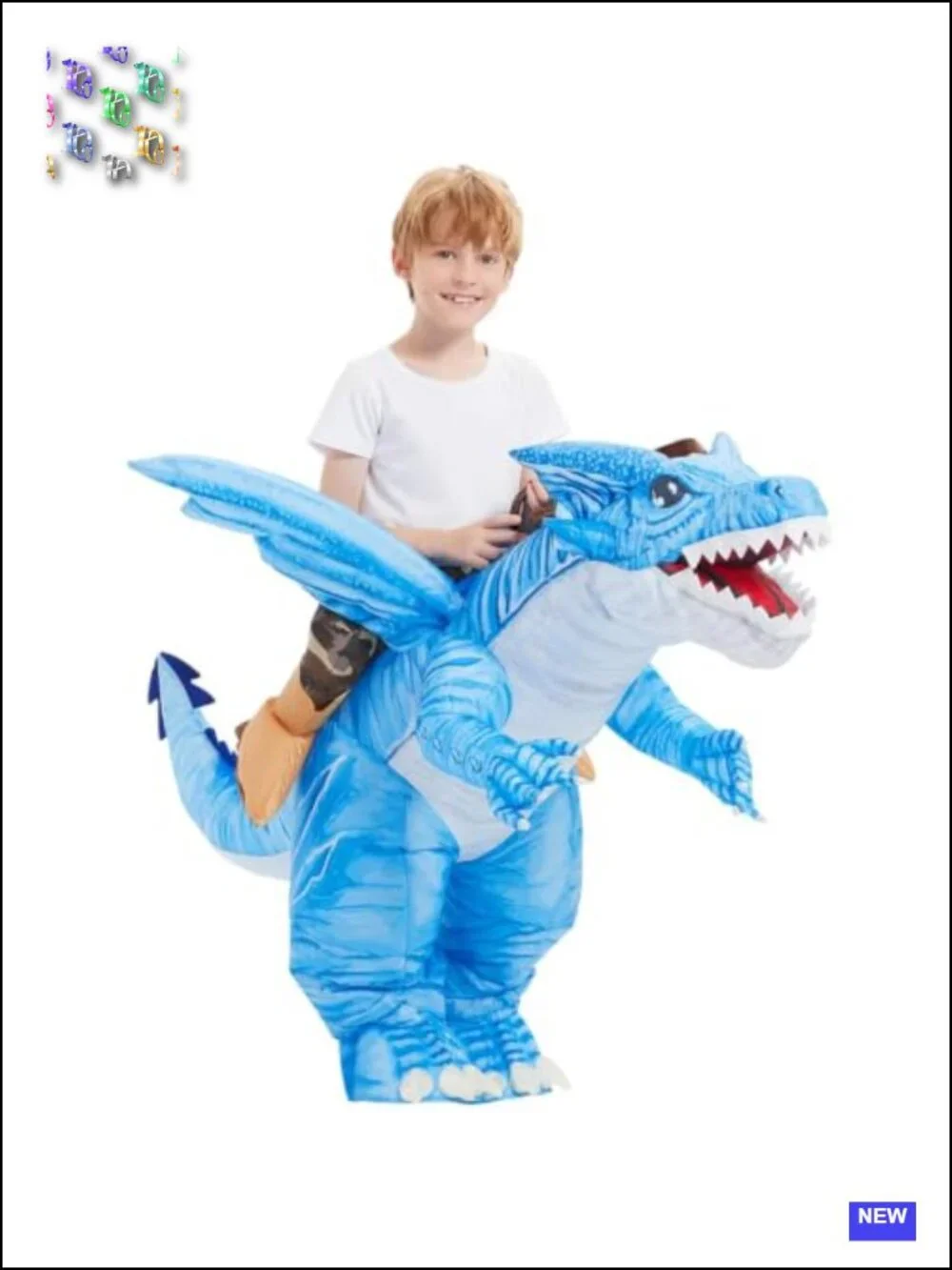 Inflatable Dinosaur Costume for Kids Halloween Boys Girls Blow Up Funny Cosplay